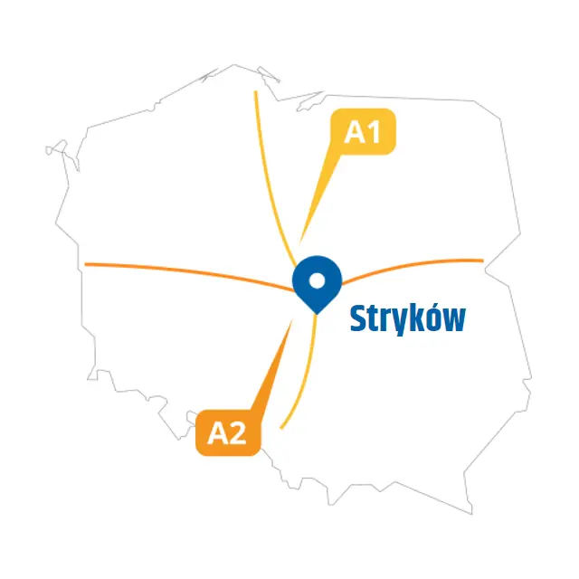 Mapa lokalizacji Symulatora YouCanFly w Strykowie
